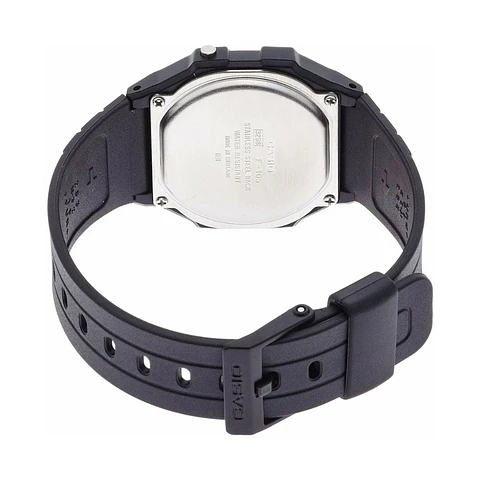Reloj Digital Casio F-105W-1ADF Para Hombre en Acero Color Negro