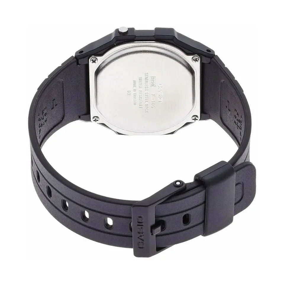Reloj Digital Casio F-105W-1ADF Para Hombre en Acero Color Negro 2