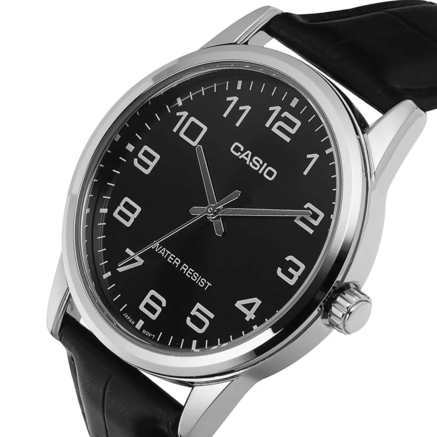 Reloj Analogo Casio MTP_V001L_1B Para Hombre en Acero Color Plateado 4