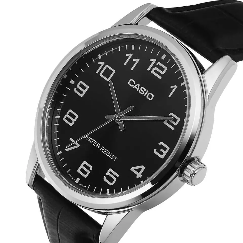 Reloj Analogo Casio MTP_V001L_1B Para Hombre en Acero Color Plateado 4