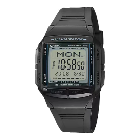 Reloj Digital Casio DB_36_1AV Para Hombre en Acero Color Negro