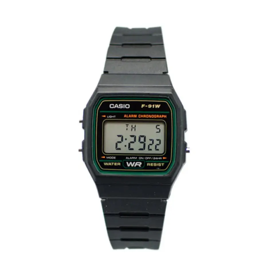Reloj Digital Casio F91W_3DG Para Hombre en Acero Color Negro 1