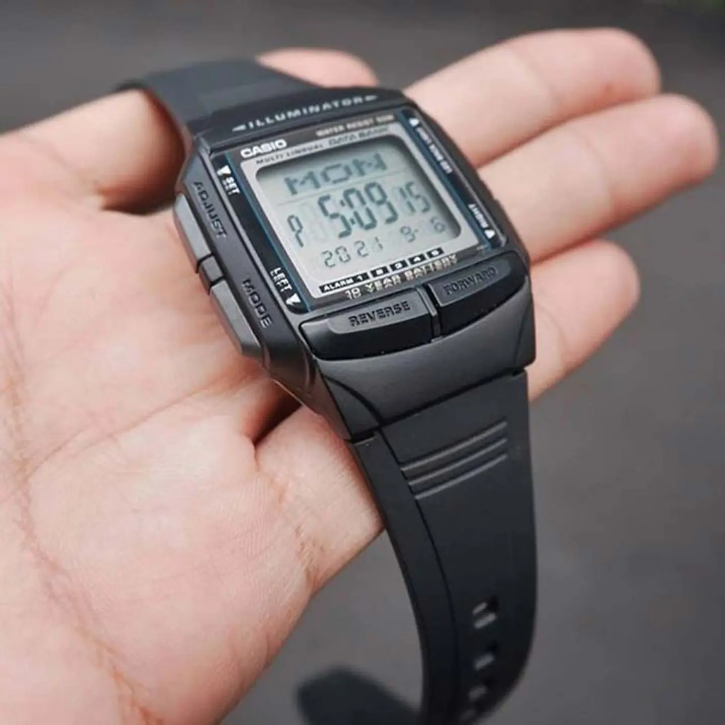 Reloj Digital Casio DB_36_1AV Para Hombre en Acero Color Negro 5