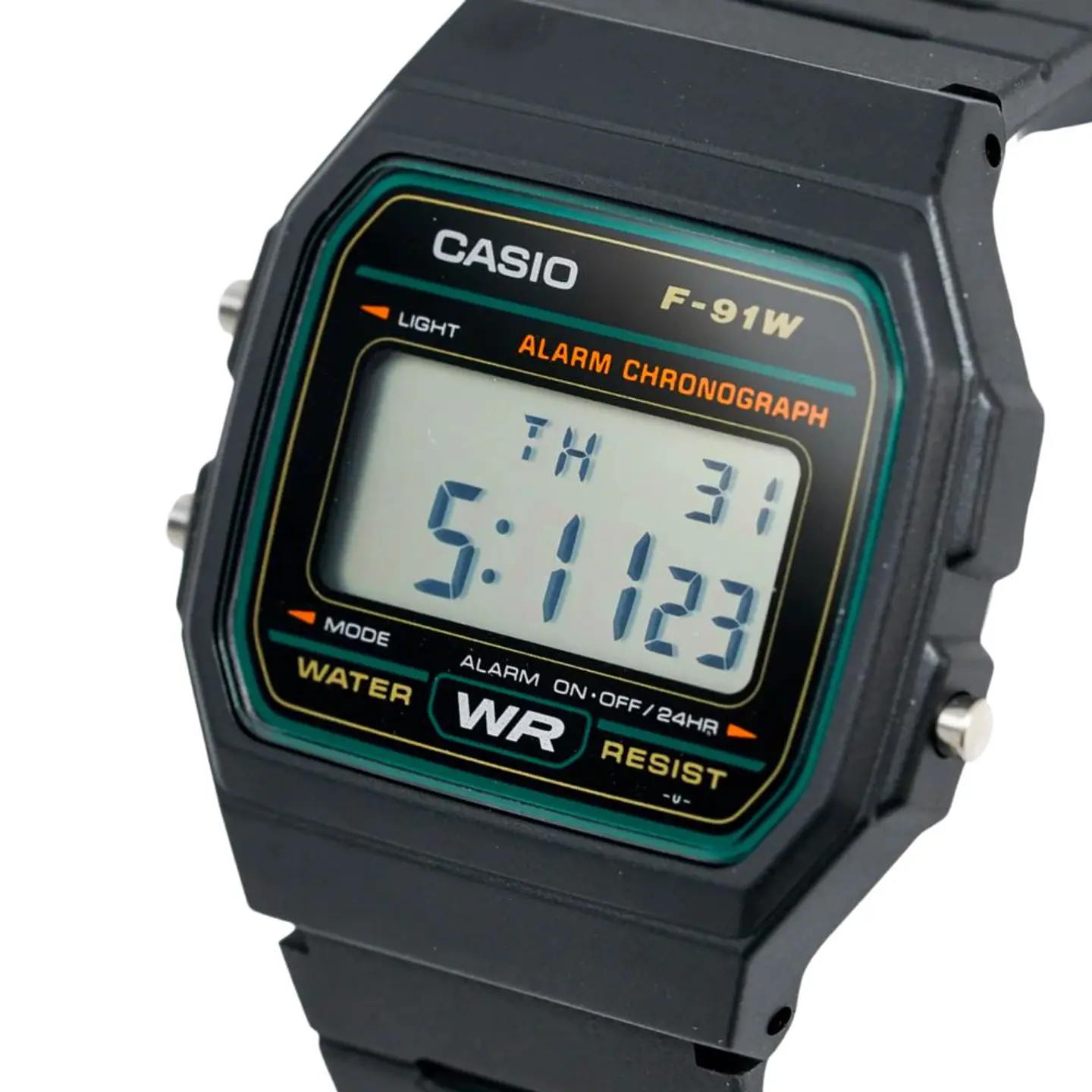 Reloj Digital Casio F91W_3DG Para Hombre en Acero Color Negro 4