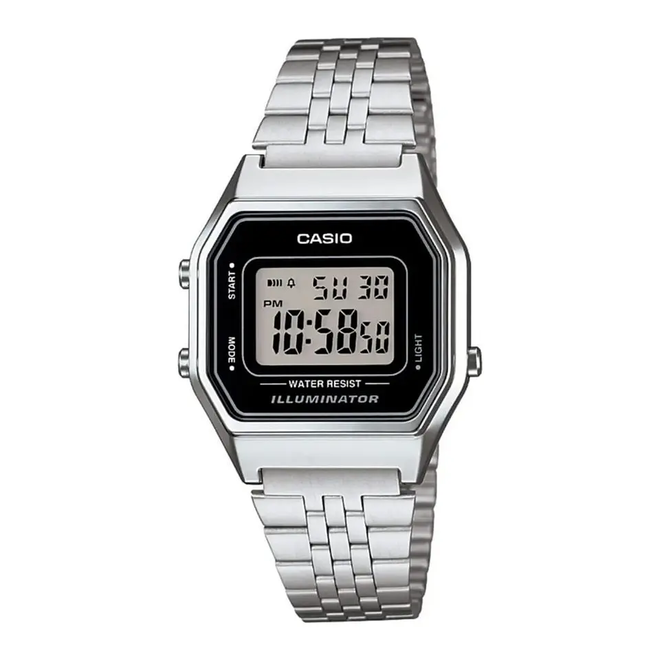 Reloj Digital Casio LA680WA-1DF Para Mujer en Acero Color Plateado 1
