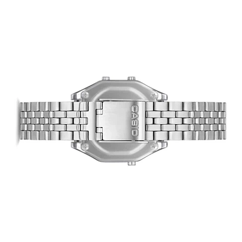 Reloj Digital Casio LA680WA-1DF Para Mujer en Acero Color Plateado
