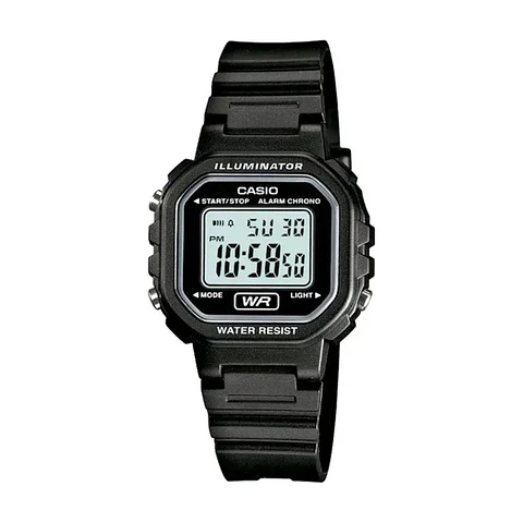 Reloj Digital Casio LA-20WH-1ADF Para Mujer en Acero Color Negro