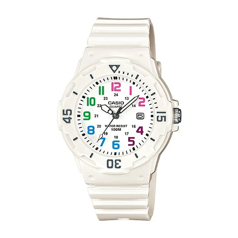 Reloj Analogo Casio LRW_200H_7BV Para Mujer en Resina Color Blanco