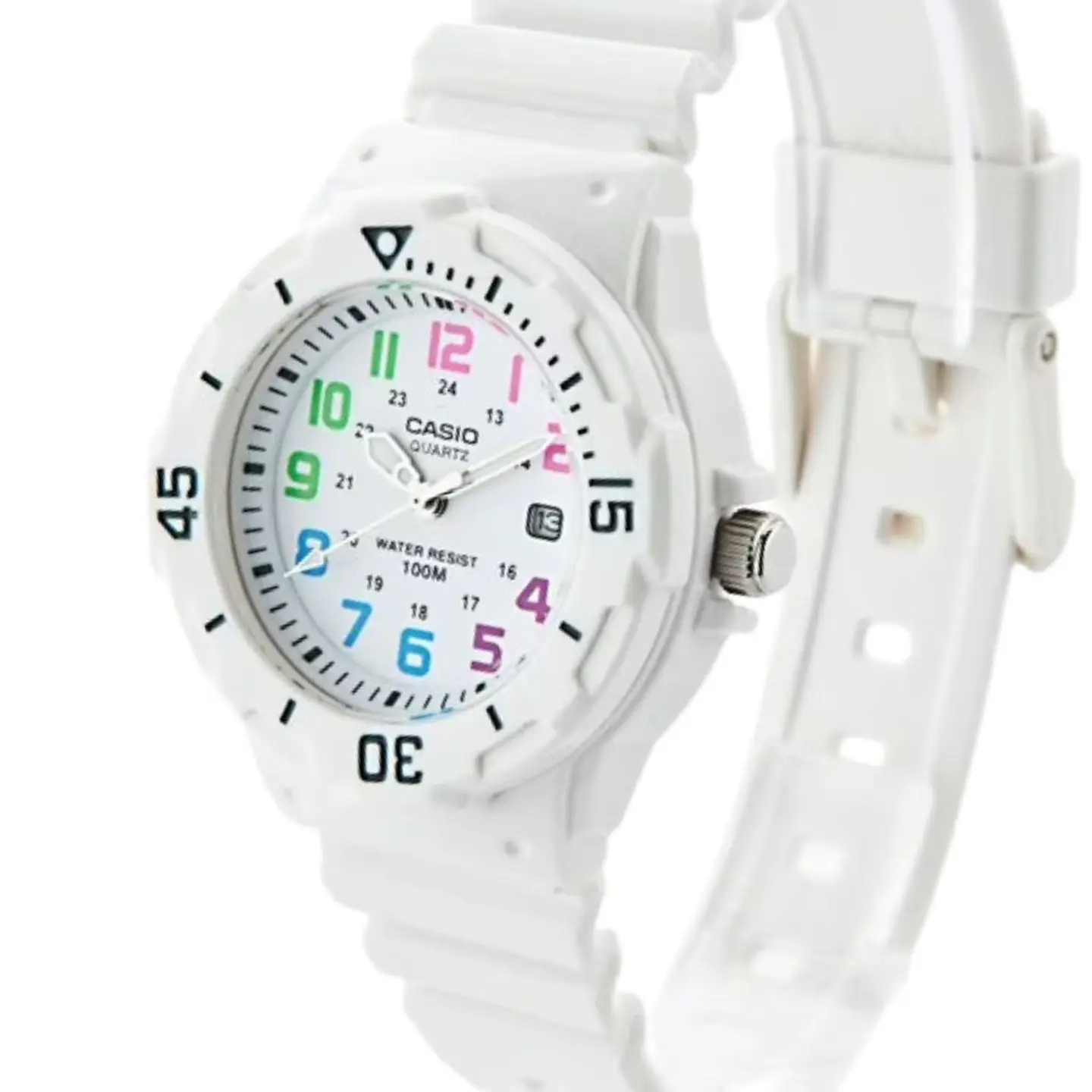 Reloj Analogo Casio LRW_200H_7BV Para Mujer en Resina Color Blanco 4