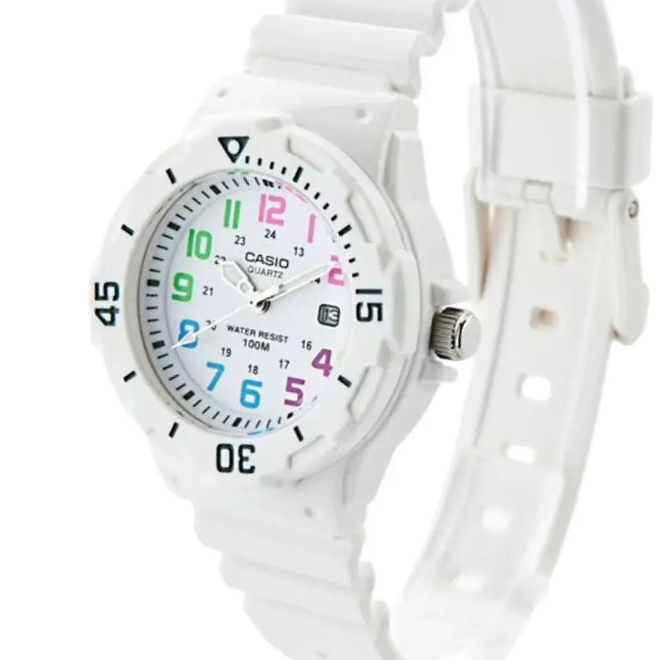 Reloj Analogo Casio LRW_200H_7BV Para Mujer en Resina Color Blanco 4