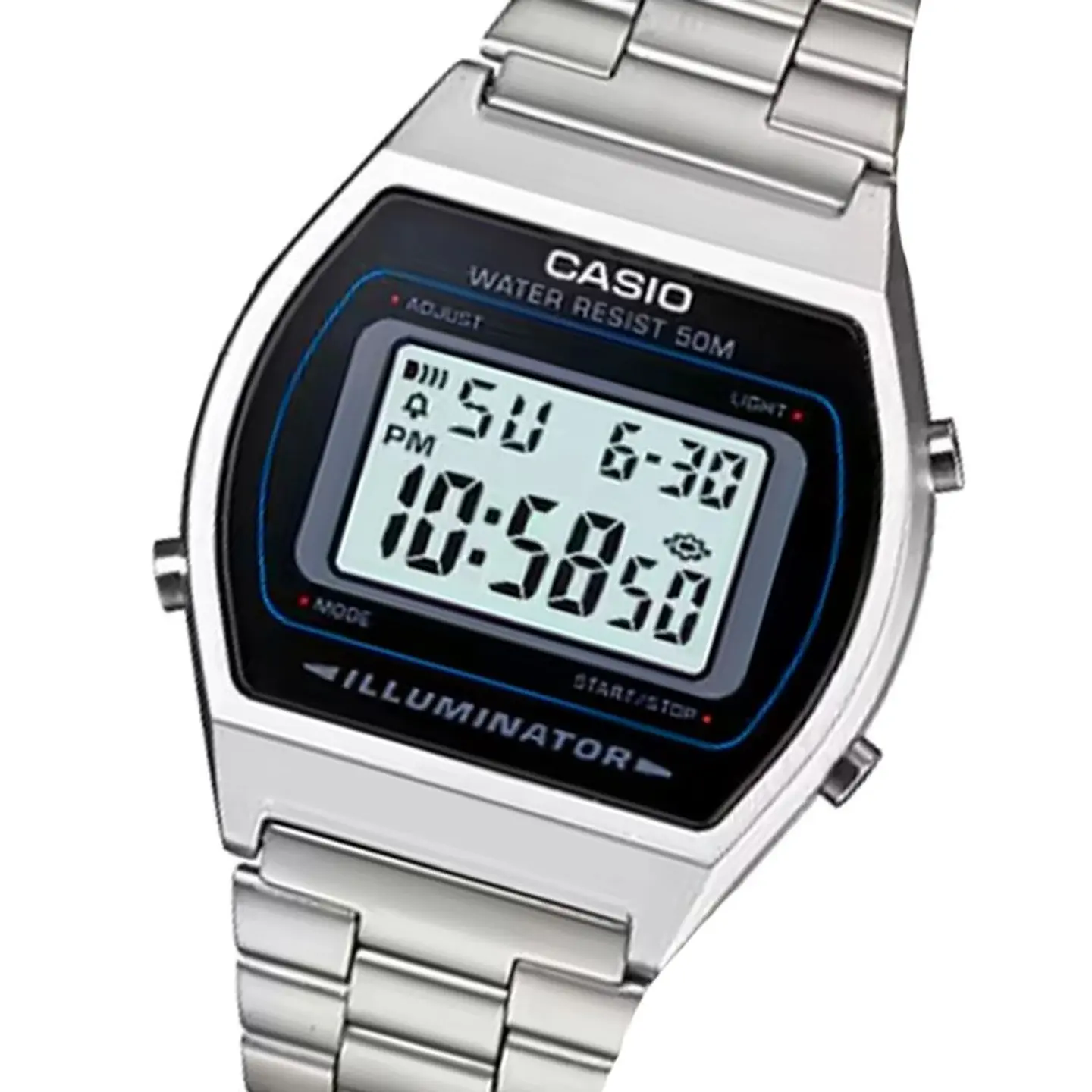 Reloj Digital Casio B640WD_1AV Para Hombre en Acero Color Plateado 4