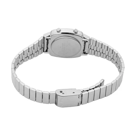 Reloj Digital Casio LA_670WA2 Para Unisex en Acero Color Plateado
