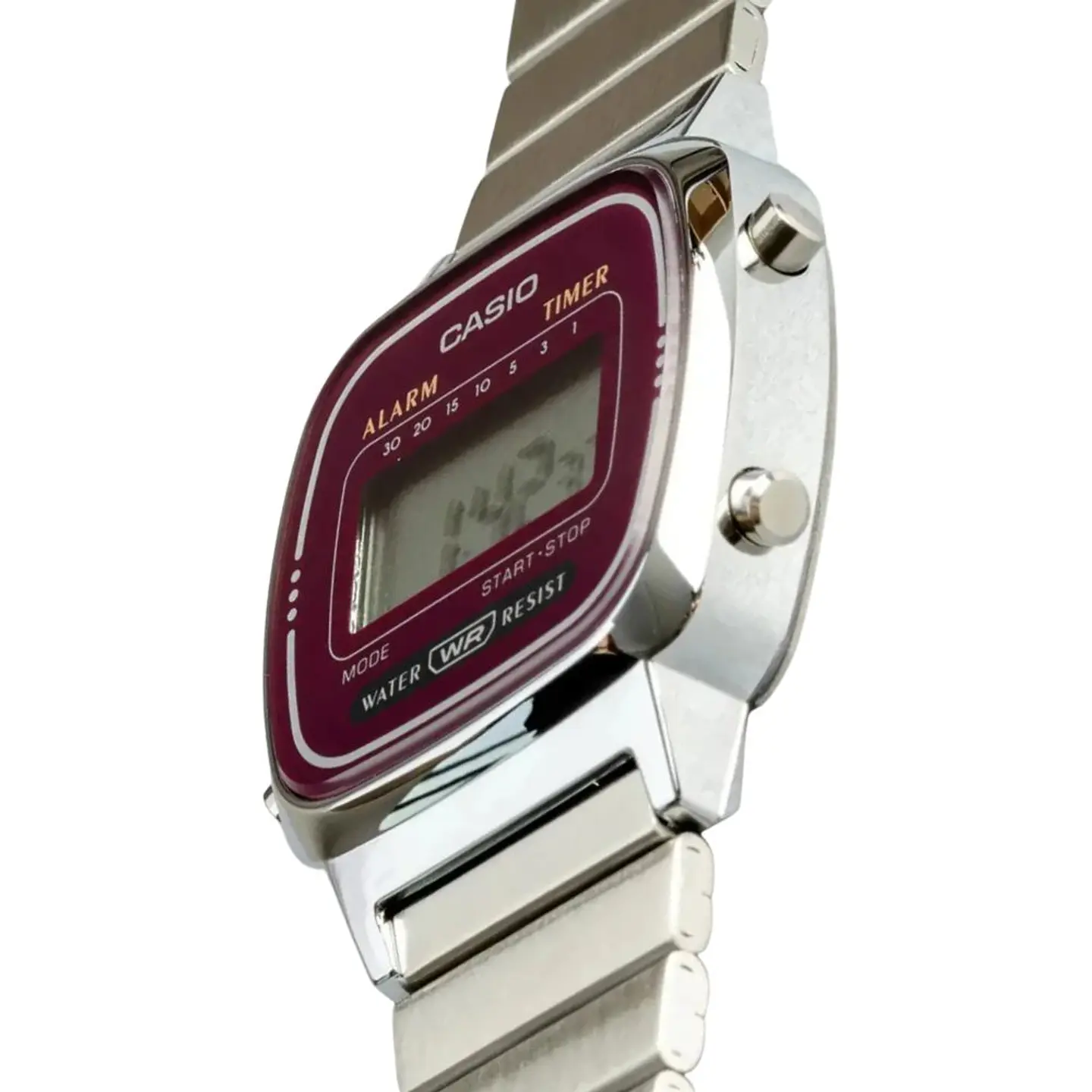 Reloj Digital Casio LA670WA-4DF Para Mujer en Acero Color Plateado 3