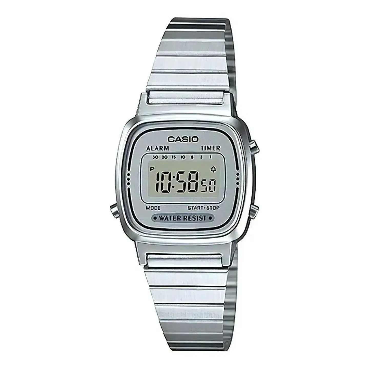 Reloj Digital Casio LA670WA7DF Para Mujer en Acero Color Plateado 1