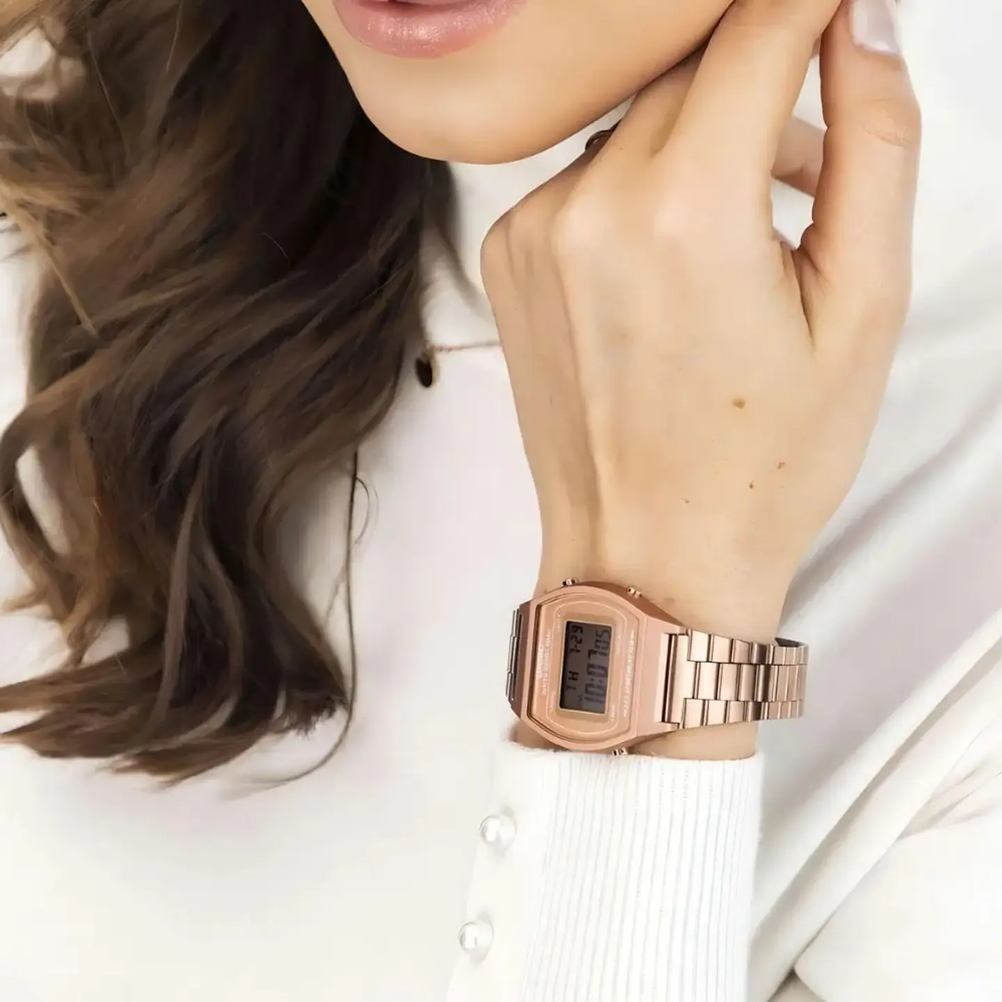 Reloj Digital Casio B640WC_5A Para Mujer en Acero Color Rosado 6
