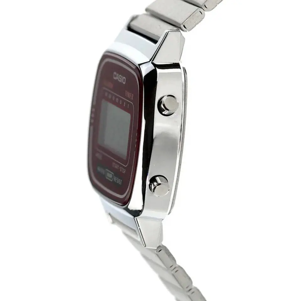 Reloj Digital Casio LA670WA-4DF Para Mujer en Acero Color Plateado 4