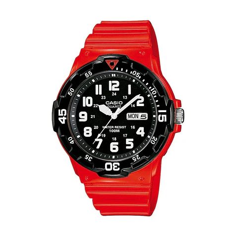 Reloj Analogo Casio MRW-200HC-4BVDF Para Hombre en Resina Color Rojo
