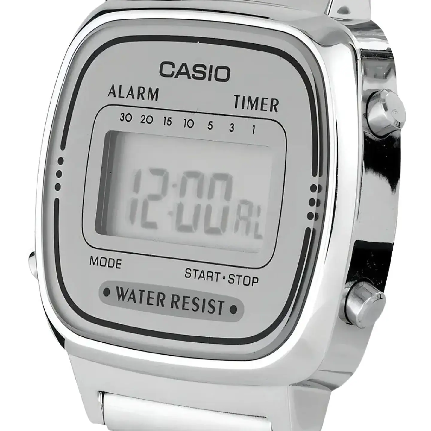 Reloj Digital Casio LA670WA7DF Para Mujer en Acero Color Plateado 4