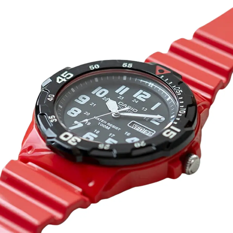 Reloj Analogo Casio MRW-200HC-4BVDF Para Hombre en Resina Color Rojo 4