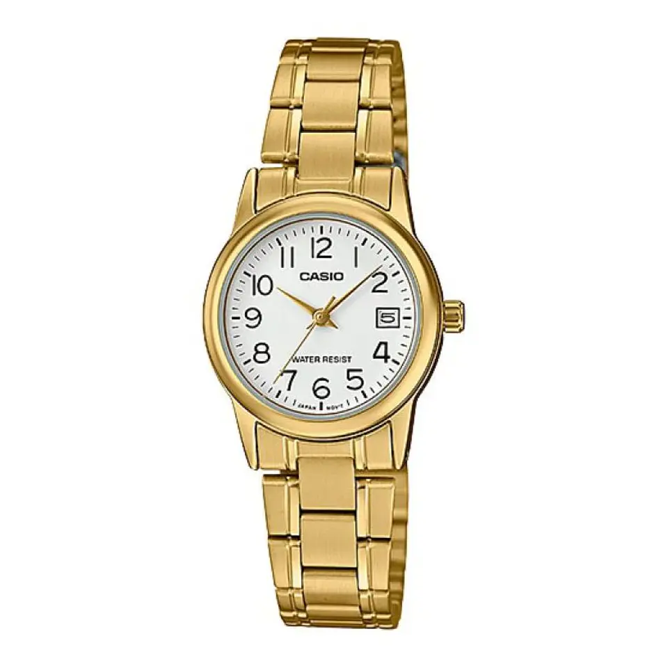 Reloj Analogo Casio LTP_V002G_7B2 Para Mujer en Acero Color Dorado 1