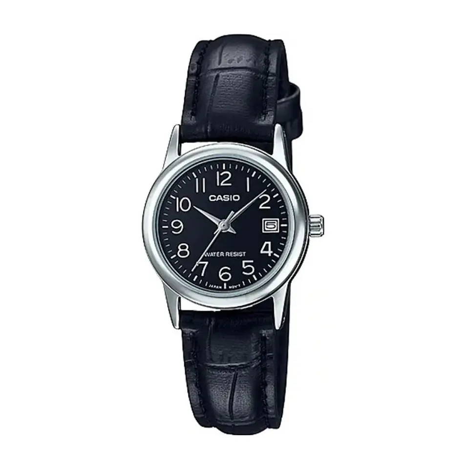 Reloj Analogo Casio LTP_V002L_1B Para Mujer en Acero Color Negro 1