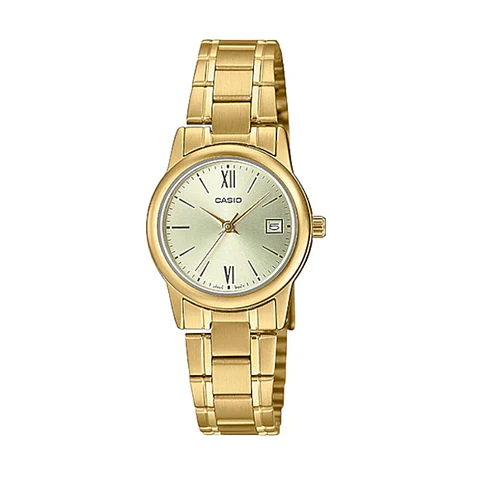 Reloj Analogo Casio LTPV002G-9B3UDF Para Mujer en Acero Color Dorado