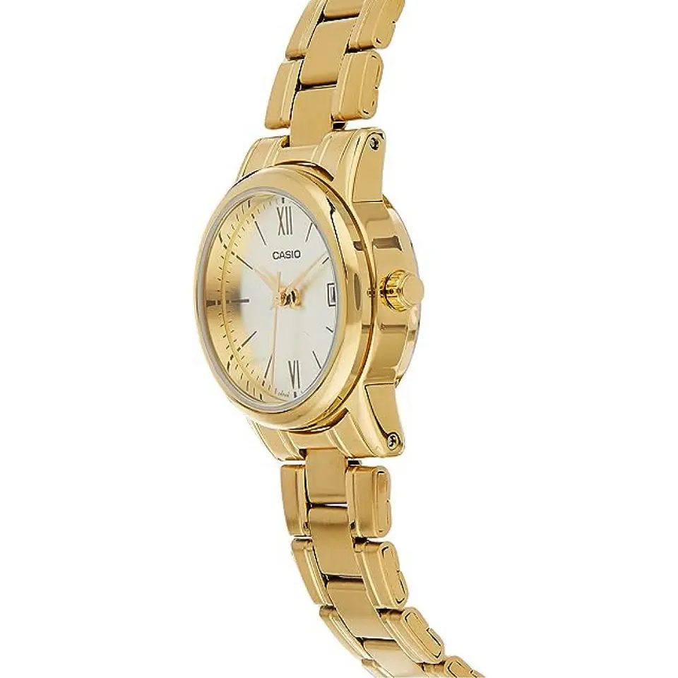 Reloj Analogo Casio LTPV002G-9B3UDF Para Mujer en Acero Color Dorado 3