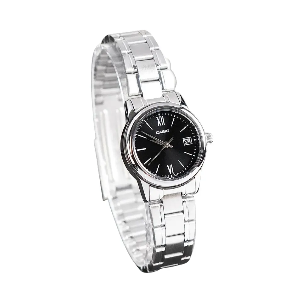 Reloj Analogo Casio LTPV002D-1B3UDF Para Mujer en Acero Color Plateado 4