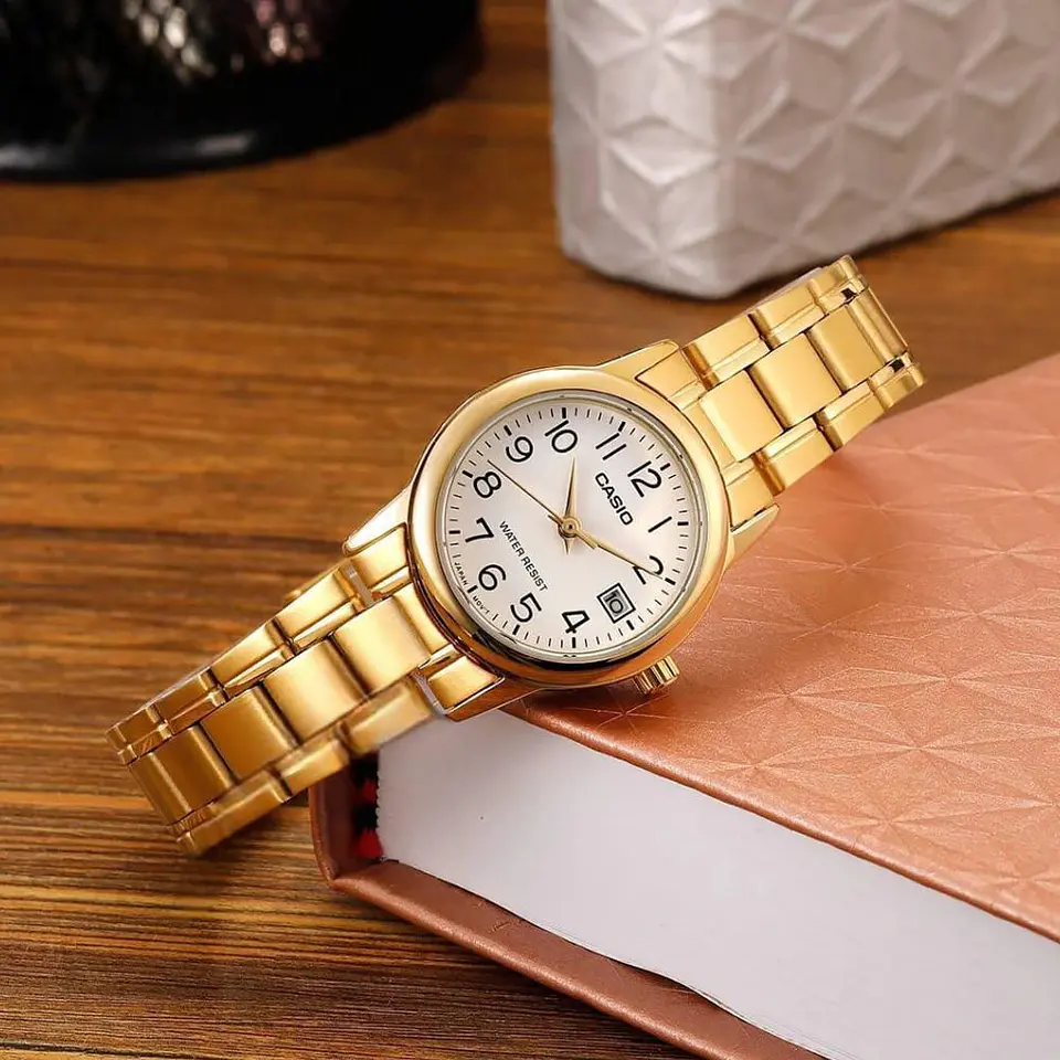 Reloj Analogo Casio LTP_V002G_7B2 Para Mujer en Acero Color Dorado 5