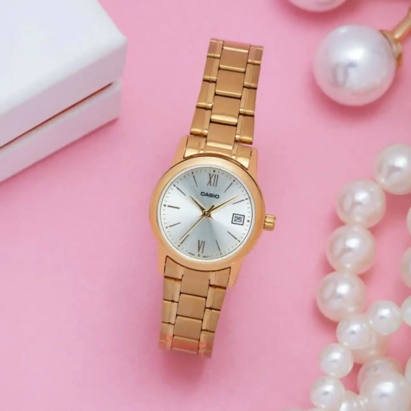 Reloj Analogo Casio LTPV002G-9B3UDF Para Mujer en Acero Color Dorado 4