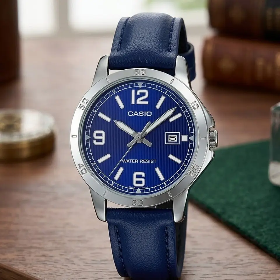 Reloj Analogo Casio LTPV004L-2BUDF Unisex en Acero Color Azul 5