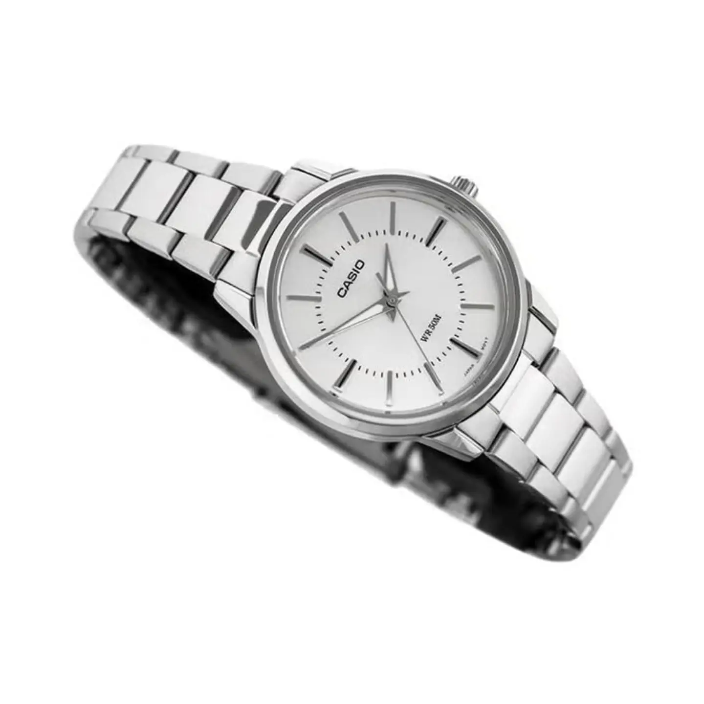 Reloj Analogo Casio LTP-1303D-4AVDF Para Mujer en Acero Color Plateado 4