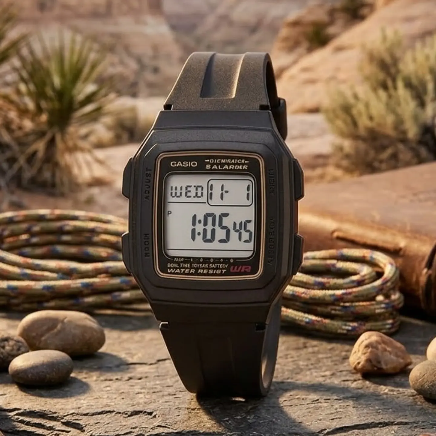 Reloj Digital Casio LTPV002L-2B3UDF Para Hombre en Resina Color Negro 5