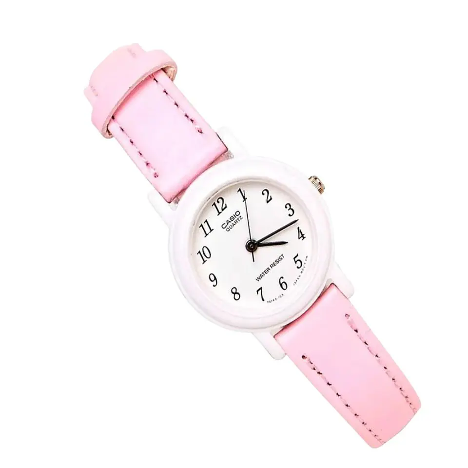 Reloj Casio Original LQ-139L-4B2DF Para Mujer en Cuero Color Rosado 2
