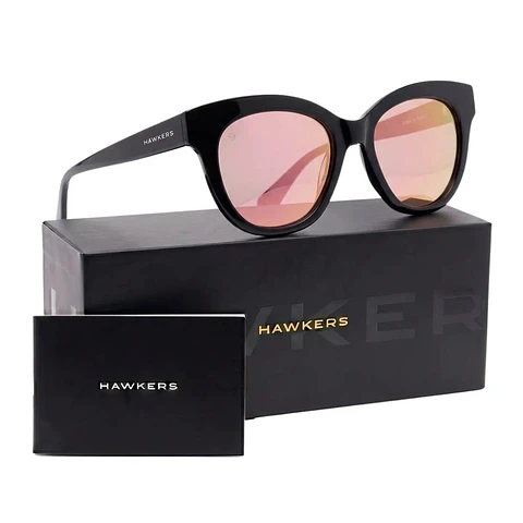 Gafas de Sol Hawkers AUDREY RAW HAUR22BKT0 Oro Rosa Espejado Unisex Talla 52 mm