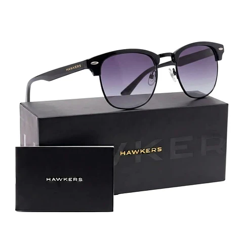 Gafas de Sol Polarizado Hawkers CLASSIC BOLD HCBO22BGTP Negro Degrade Unisex Talla 50 mm
