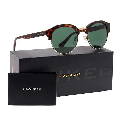 Gafas de Sol Polarizado Hawkers CLASSIC ROUNDED HCLR22CETP Marron Tortuga Unisex Talla 51 mm