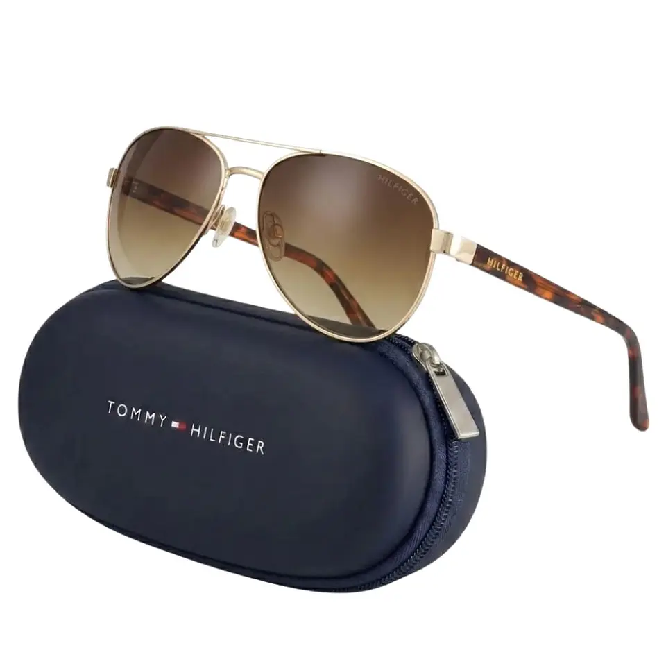 Gafas de Sol Tommy Hilfiger 100% Originales Outlook X60072 Mujer Dorado Talla 57mm 1