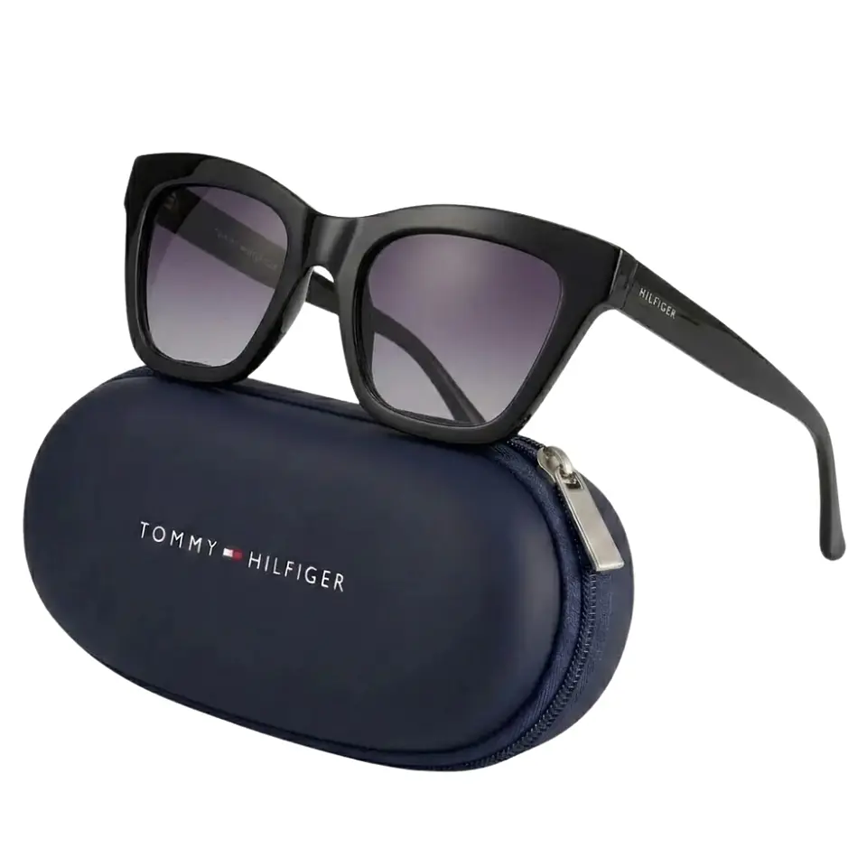 Gafas de Sol Tommy Hilfiger 100% Originales Outlook X60098 Mujer Negro Talla 50mm 1