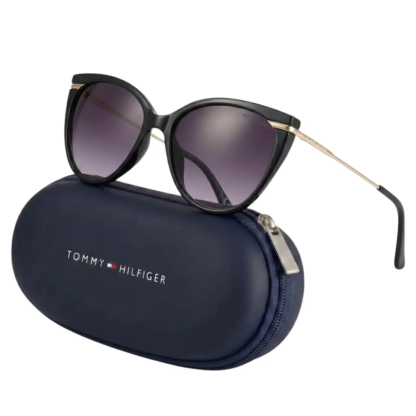 Gafas de Sol Tommy Hilfiger 100% Originales Outlook X60205 Mujer Negro Talla 53mm 1