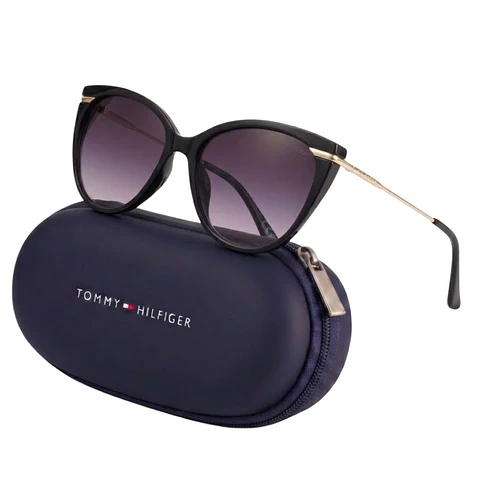 Gafas de Sol Tommy Hilfiger 100% Originales Outlook X60221 Mujer Negro Talla 53mm