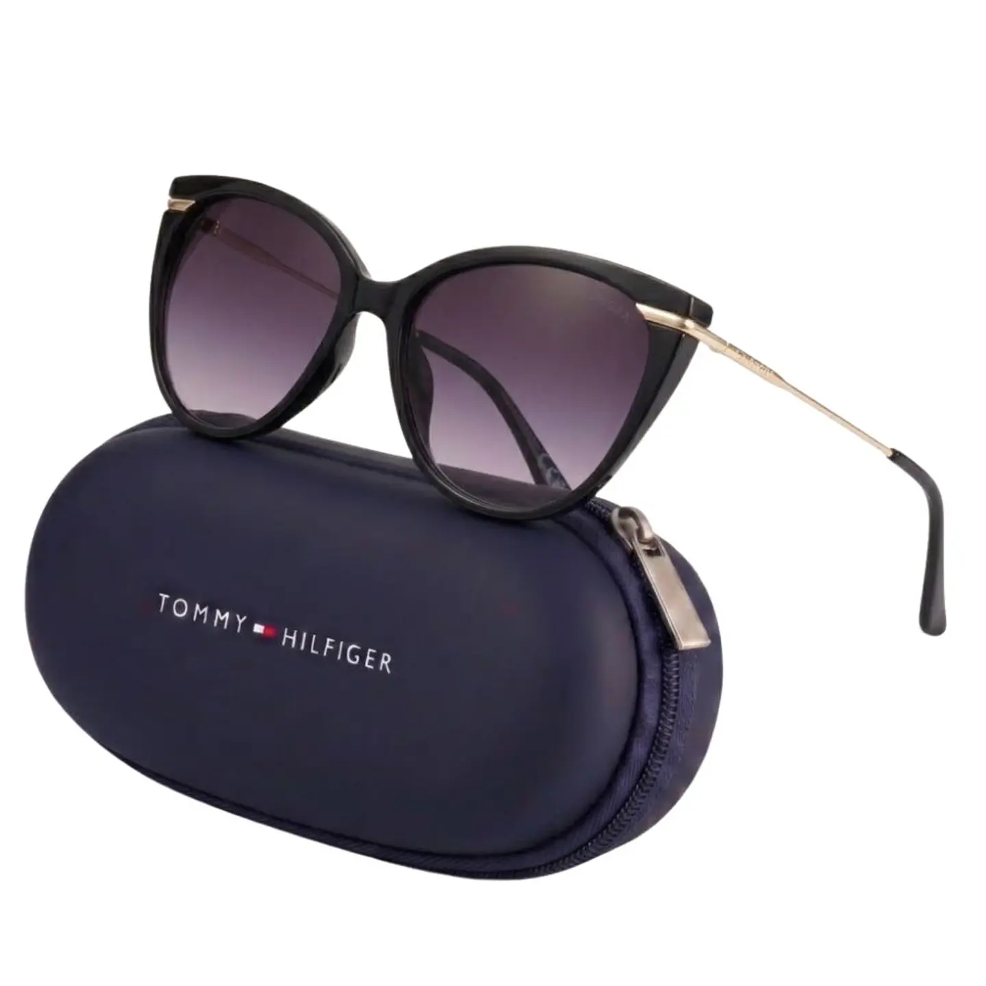 Gafas de Sol Tommy Hilfiger 100% Originales Outlook X60221 Mujer Negro Talla 53mm 1