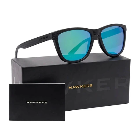 Gafas de Sol Polarizado Hawkers ONE RAW CARBONO HONR21NFTP Verde Espejado Unisex Talla 54 mm