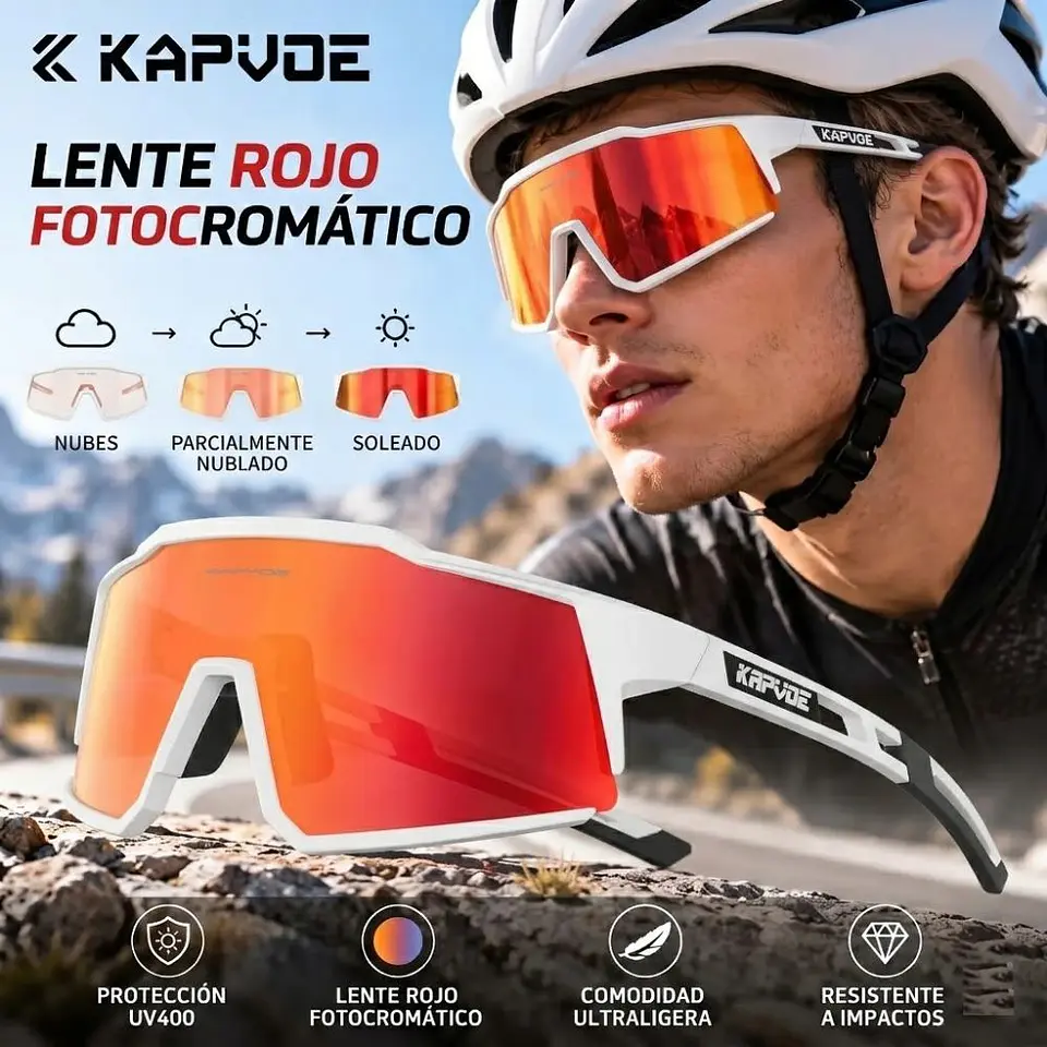 Gafas de Sol Polarizadas Deportivas Kapvoe TK9022-QTC1L14 Unisex - Talla 140mm 8