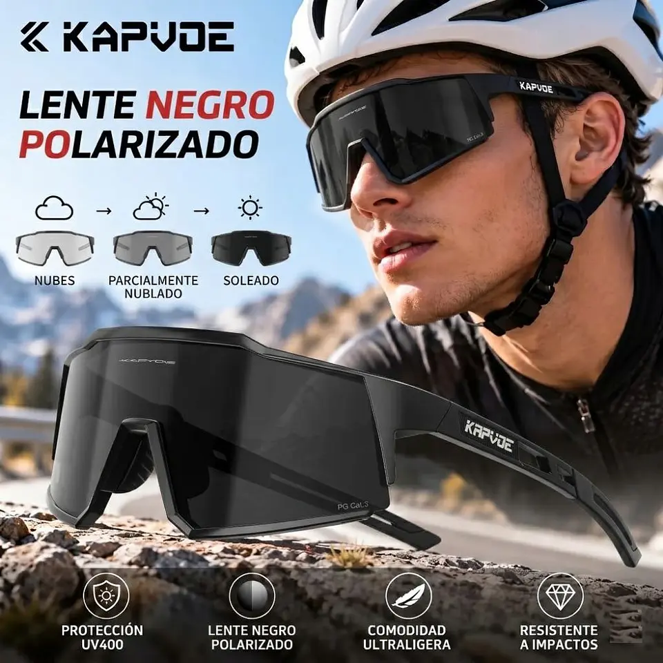 Gafas de Sol Polarizadas Deportivas Kapvoe TK9022-QTC1L19 Unisex - Talla 140mm 8