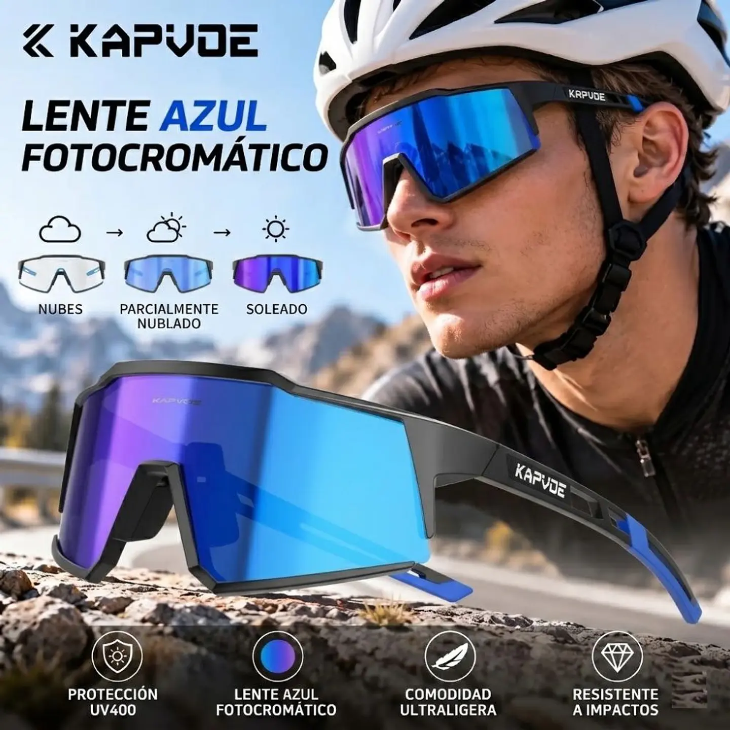 Gafas de Sol Polarizadas Deportivas Kapvoe TK9022-QTC1L16 Unisex - Talla 140mm 8