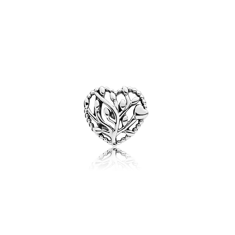 Aretes Pendientes Pandora con Diseño de Arbol de Amor y Corazones 297085 Plata 925 2
