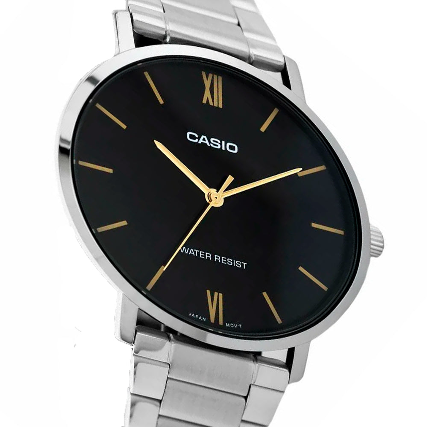 Reloj Análogo Casio Original LTP-VT01D-1B Unisex Color Plateado y Negro 4