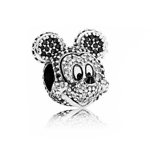 Charm Dije Pandora Original para Mujer 791795NCK Mickey Mouse Reluciente Plata 925