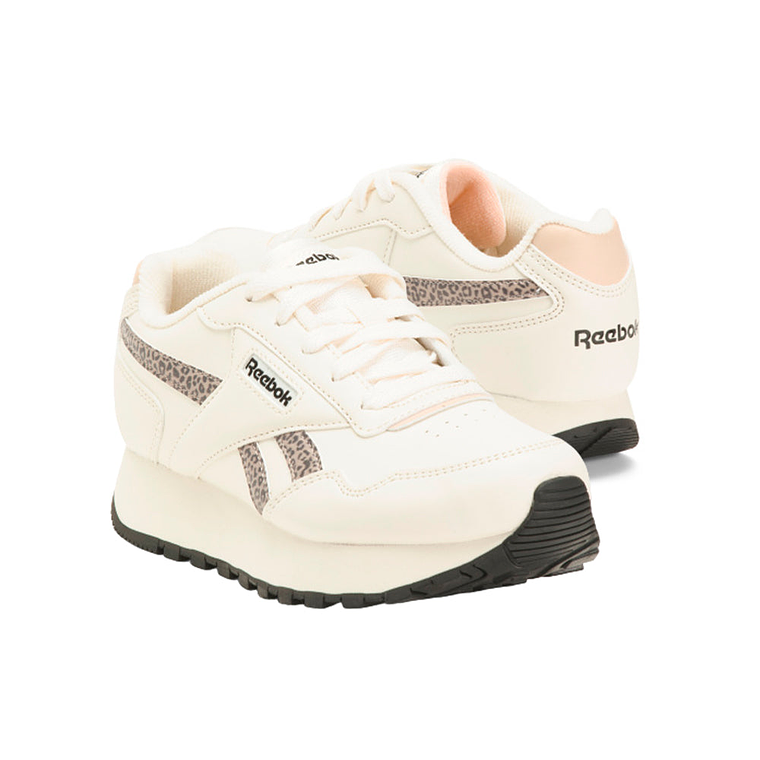Zapatillas Reebok Harman Original Color Beige con Manchas de Tigre Para Mujer Talla 38.5 1